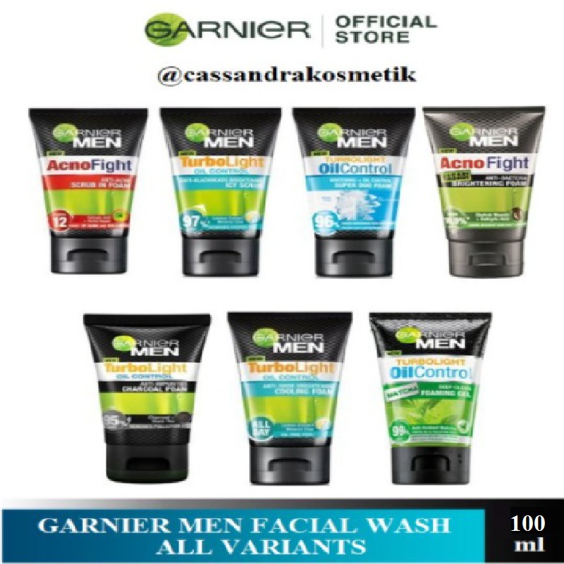 Jual CASSANDRAKOSMETIK GARNIER MEN FACIAL WASH ALL VARIANTS 100ML