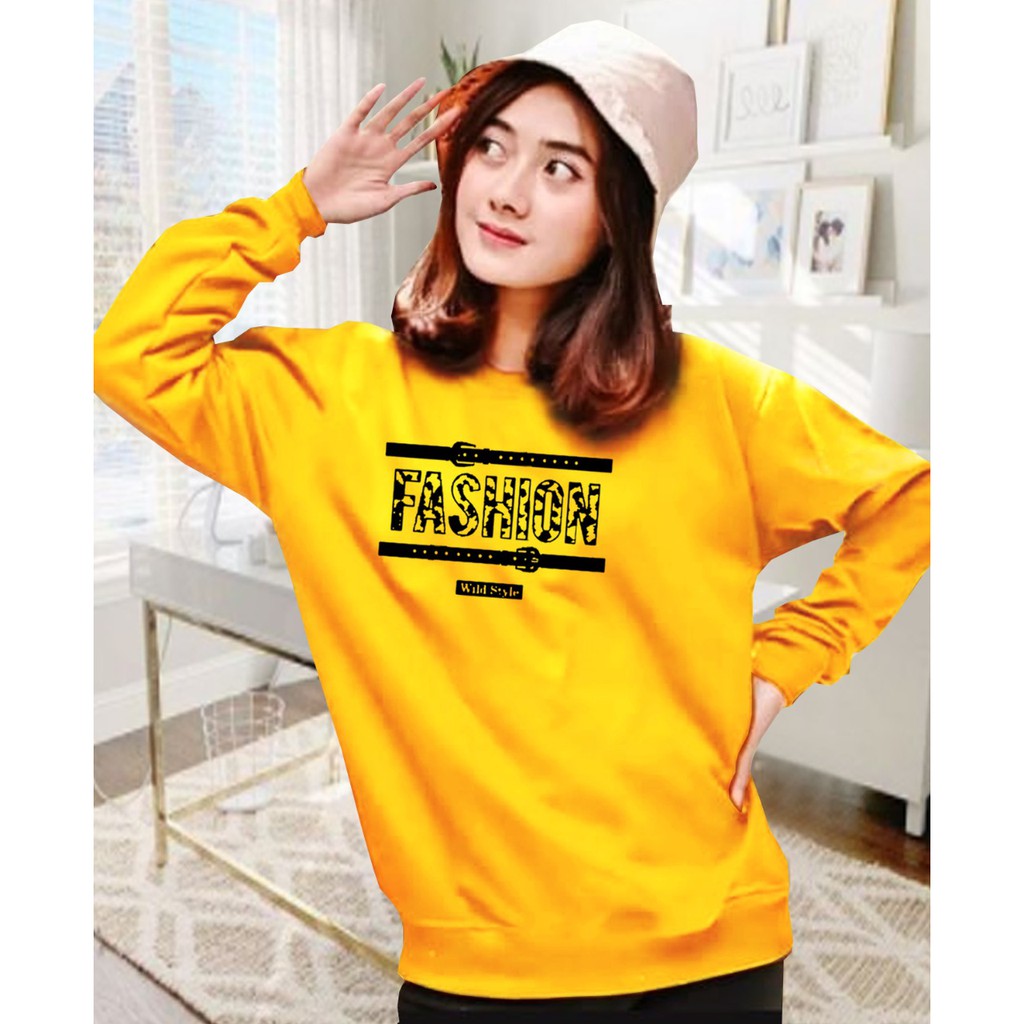 Kaos Lengan Panjang fashion/ Kaos Sweatshirt / Atasan Wanita / Atasan Wanita Lengan Panjang