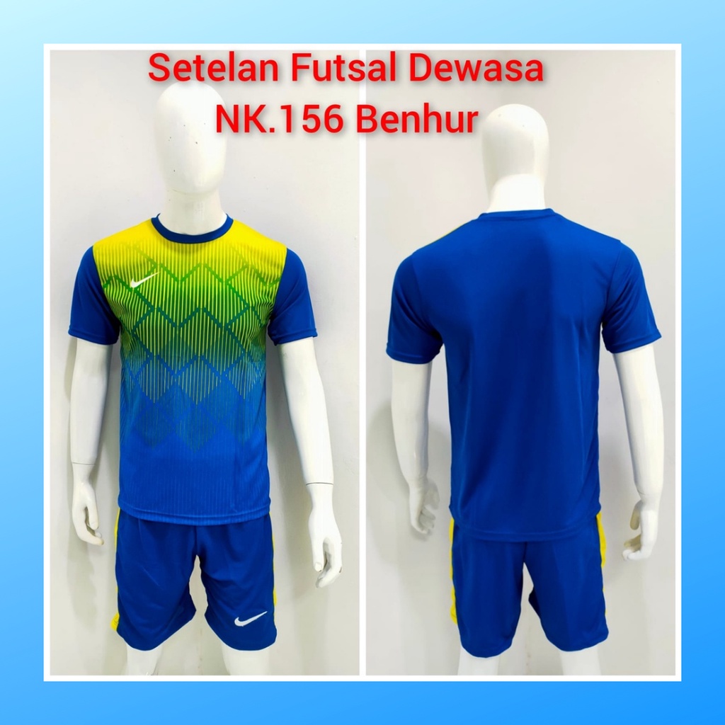 jersey futsal pria kaos sepak bola baju dan celana setelan wanita dewasa t-shirt outfit seragam jarsey kostum olahraga pakaian apparel sport jersy soccer casual jersi suit NK156 benhur