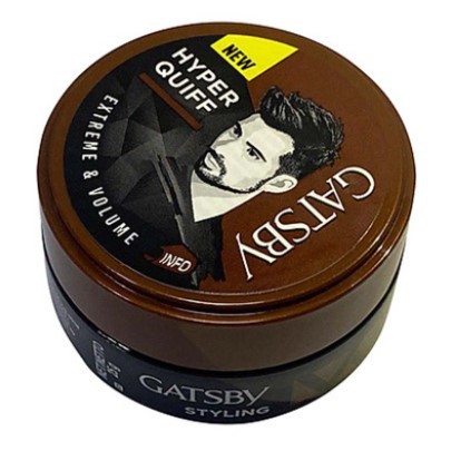 Minyak Rambut Cowok Pria Gaya Mengangkat Mengumpul Tahan Seharian ~ Gatsby Wax Hyper Quiff 25g