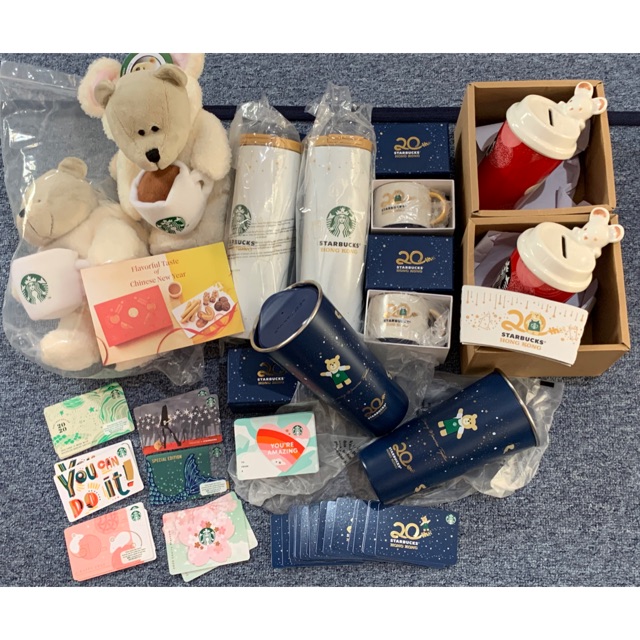 Starbucks hongkong 20th anniversary rare bearista rat 2020 tumbler mig demitasse stainless steel