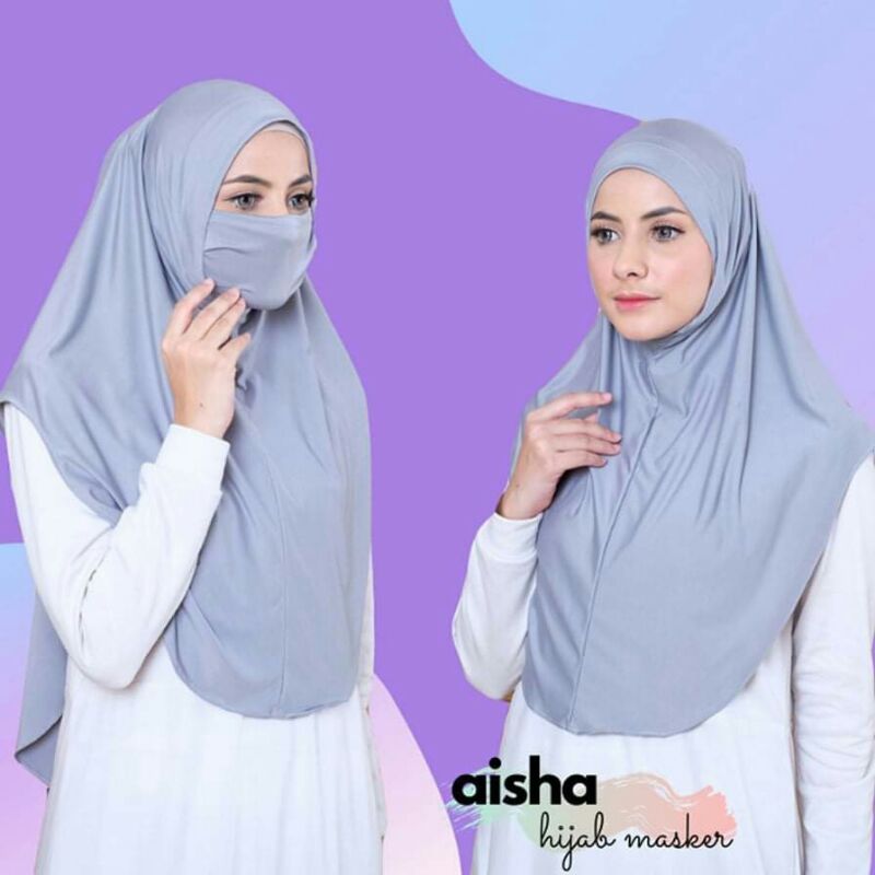 Bergo Niqob Cahaya Non Pet - kerudung instan niqab - jilbab cadar nonpet bahan jersey