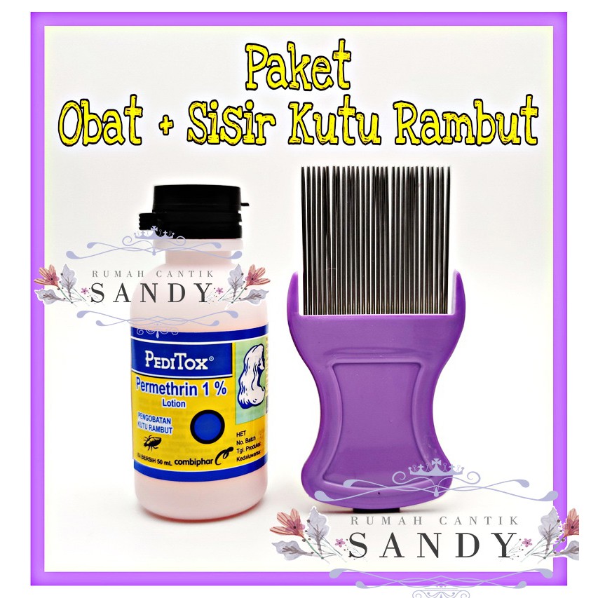 PAKET Obat Kutu Rambut ~ PediTox / Pedi Tox + Sisir Kutu / Sisir Serit