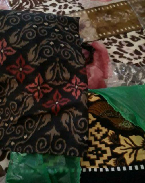 Batik Tunik Shibori Jumputan Terbaru All Size 106cm / Hrb026 Yelbor Navbor / Biru Putih / Original..