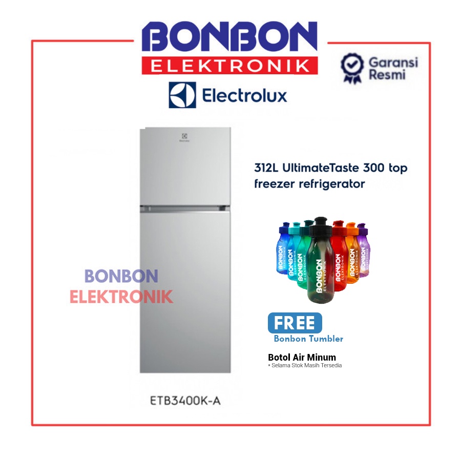 Electrolux Kulkas 2 Pintu ETB3400K-A / ETB 3400K-A / ETB 3400 K-A