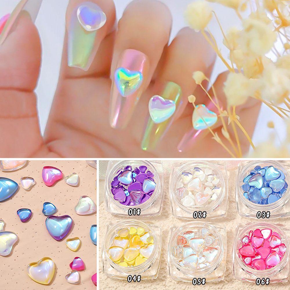 Preva Manikmanik Kristal Bentuk Hati Warnawarni Untuk Dekorasi Nail Art
