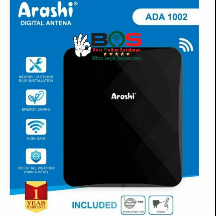 Antena TV HDTV Arashi Digital Indoor Outdoor Arashi ADA-1002 ADA 1002