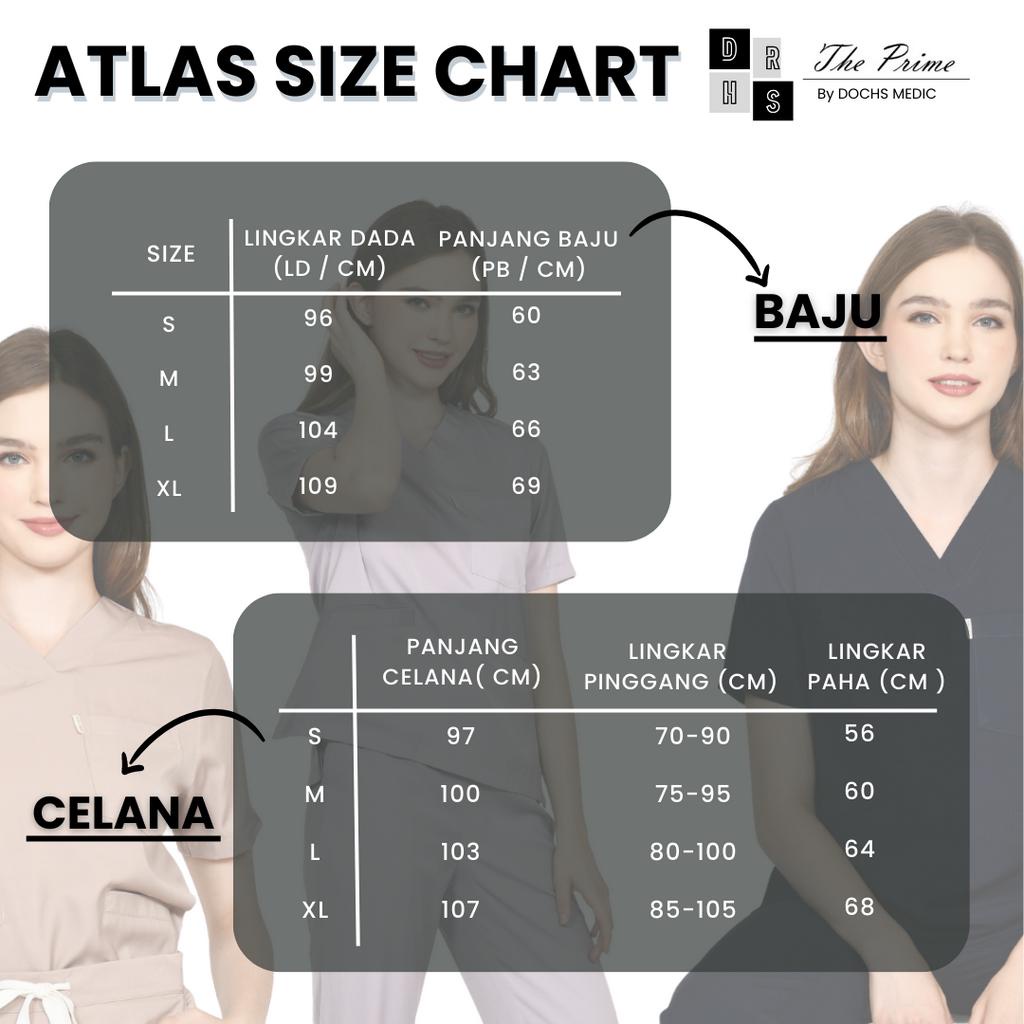 ATLAS Scrubs / Baju OK / Baju Jaga Lengan Pendek (The Prime Scrubs By DOCHS MEDIC)