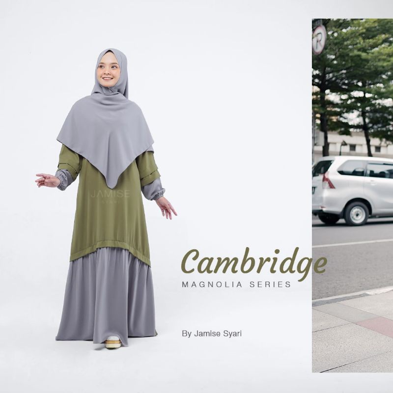 Set gamis khimar magnolia series cambridge jamisesyari