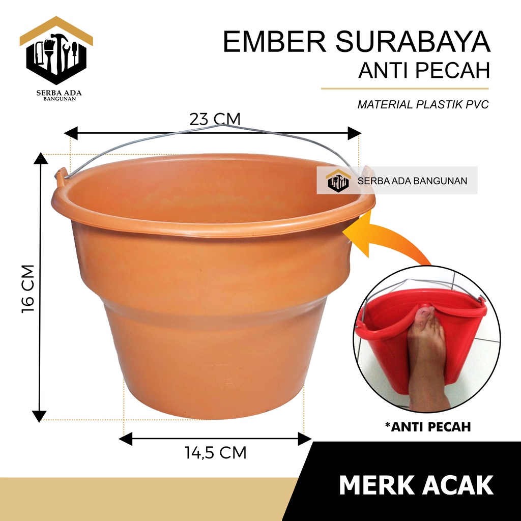 Ember plastik Surabaya Ember Cor Anti Pecah elastis kuat Termurah