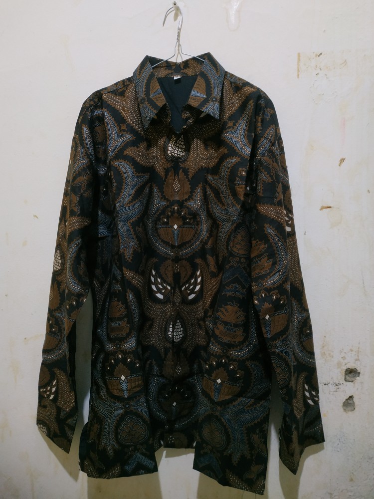 Pradhifta Kemeja Batik Pria Lengan Panjang Full Furing Bahan Katun Sragenan By Kanaya