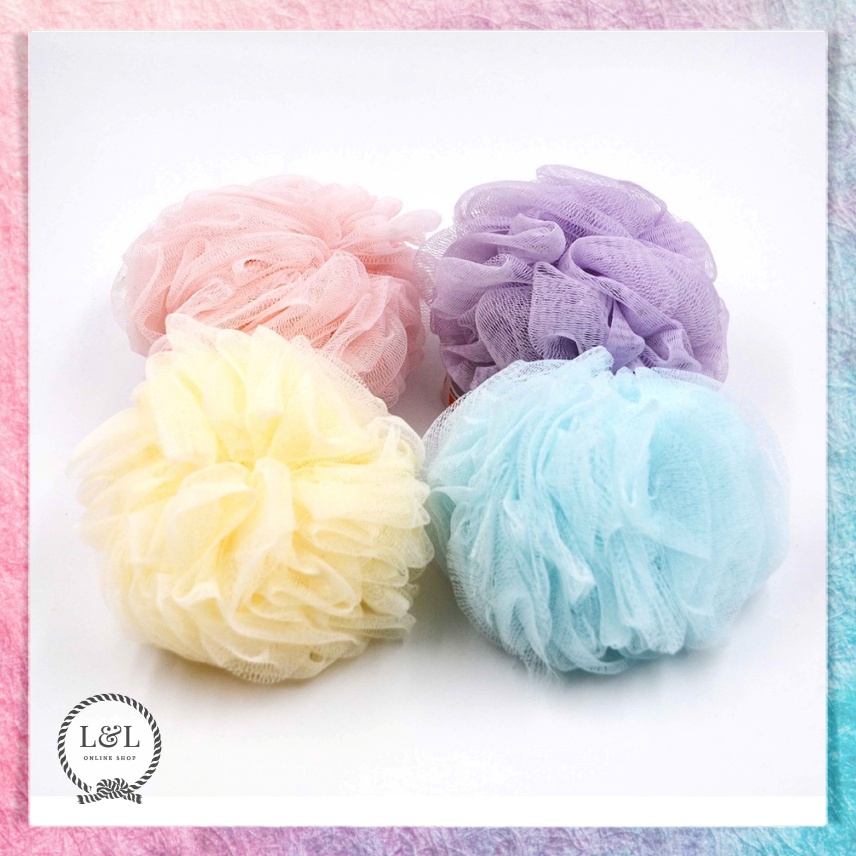 Spons Mandi Bola Jaring Busa Shower Puff Premium Bath Sponge Ball Foaming