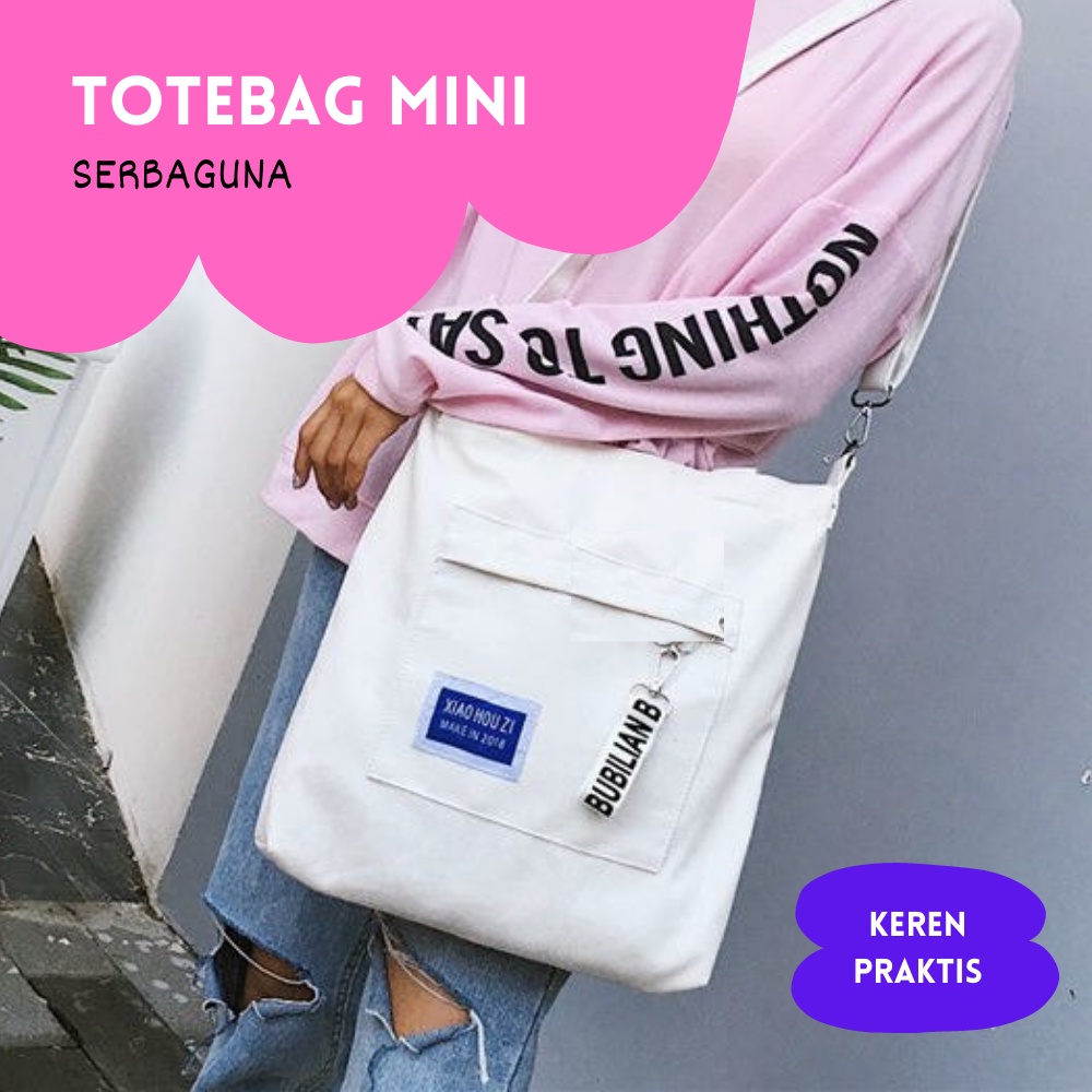Tas Sling Bag Tas Kanvas Cute Selempang Selempang Samping Wanita Totebag Totebage Tote Bag Remaja An