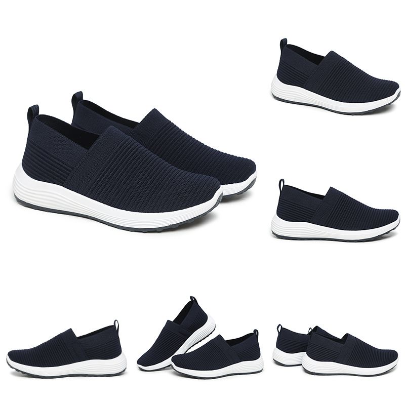 [GROSIR][COD] SEVEN_DAY SEPATU RAJUT SLIP ON WANITA OLAHRAGA TANPA TALI SPORT SHOES NAVY A-667