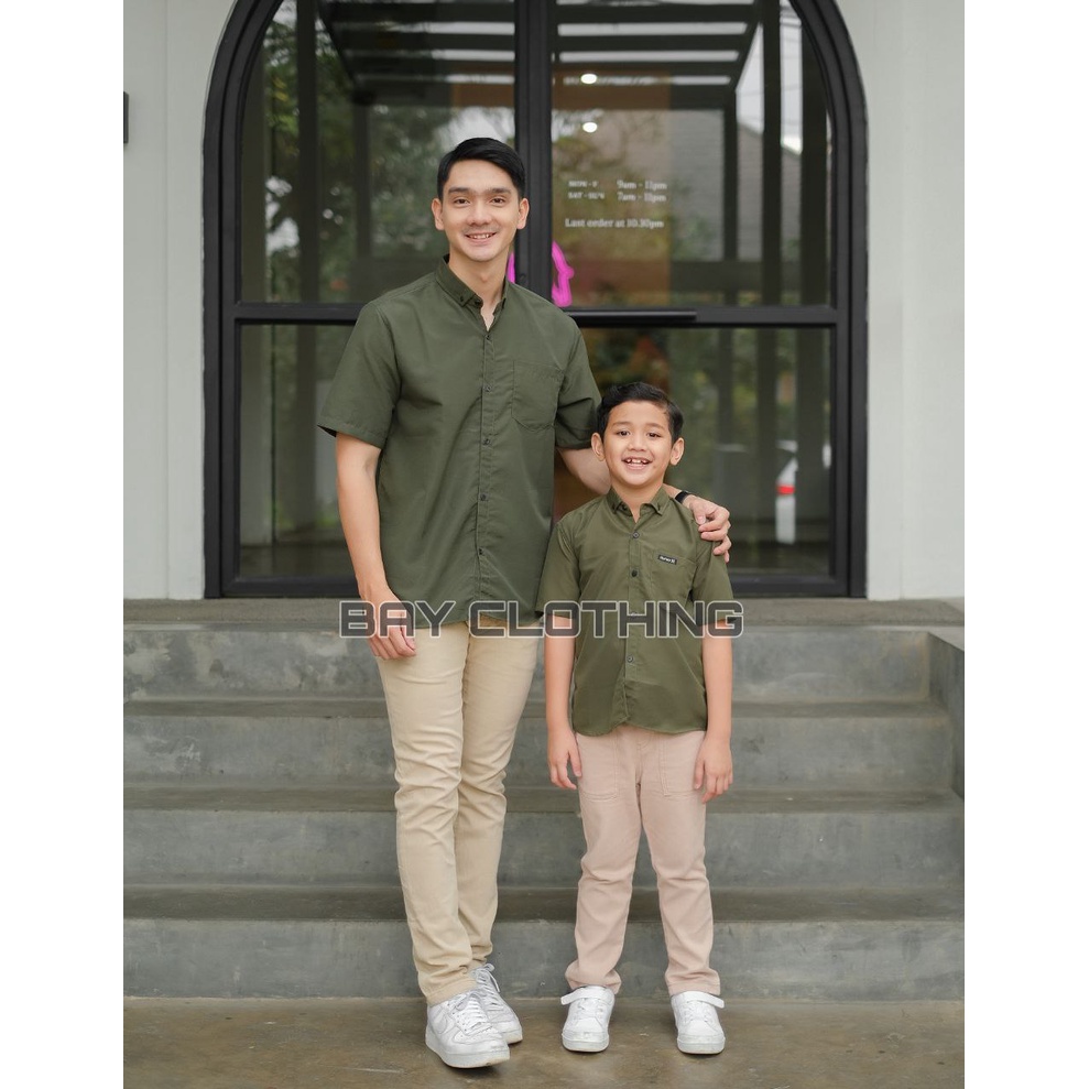 Kemeja Polos Couple Ayah Dan Anak