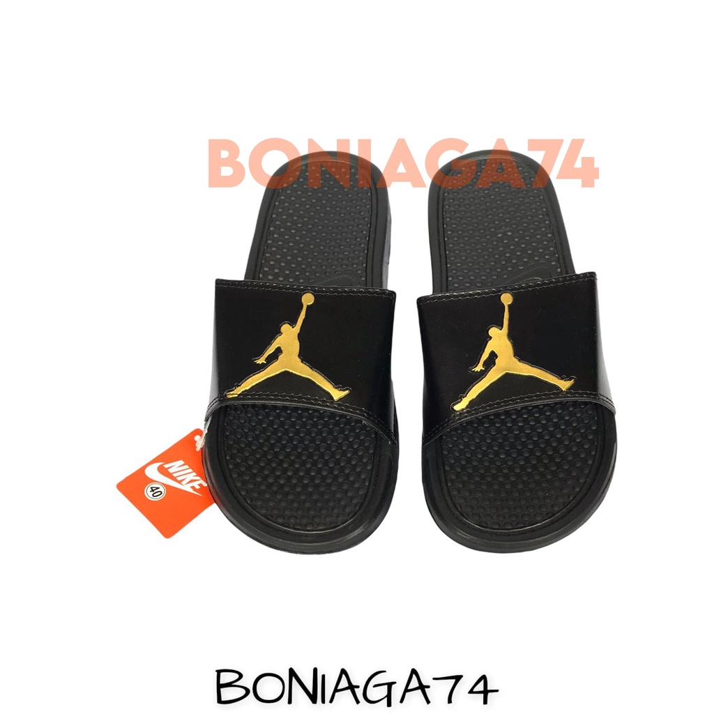 Sandal Air Jordan Army Sandal FlipFlop Sandal Pria Gold