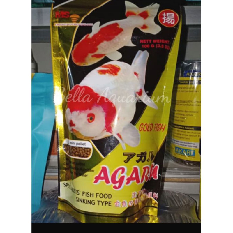 Pelet Ikan Koki Koi Louhan Mas AGARU Tenggelam 100 gr