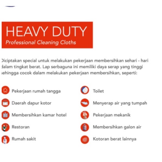 Kain Lap Multifungsi Polymorph Heavy Duty Isi 10 Sheet Murah
