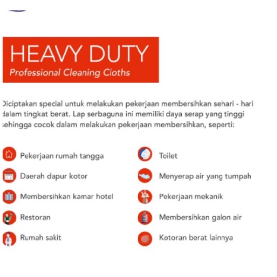 Kain Lap Multifungsi Polymorph Heavy Duty Isi 10 Sheet Murah