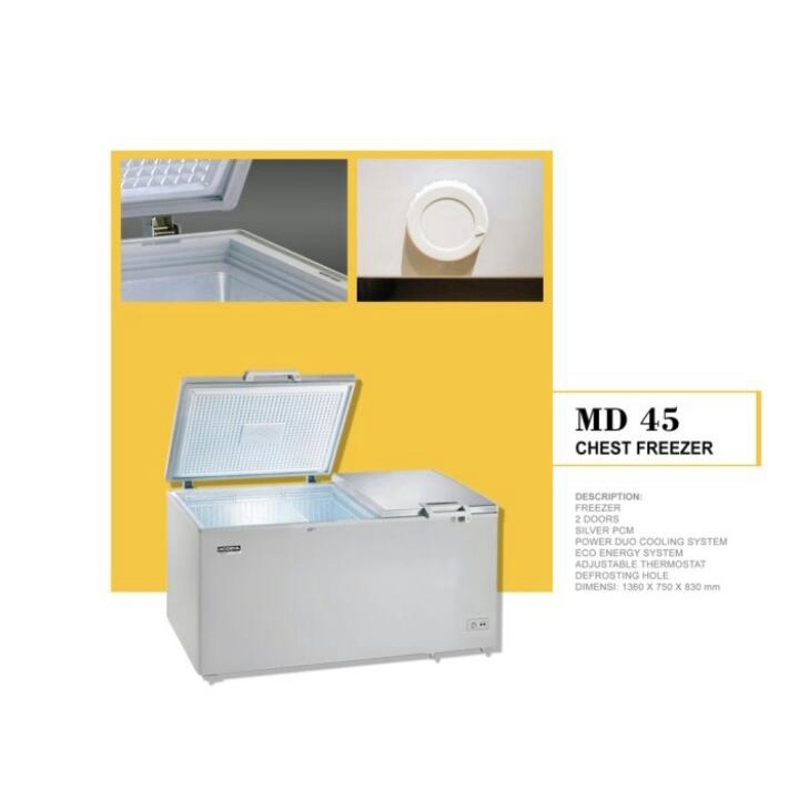MODENA MD 45 CHEST FREEZER 400 LITER 220 WATT / MD45