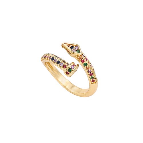 LRC Cincin Fashion Golden Alloy Diamond Nail Ring V34142