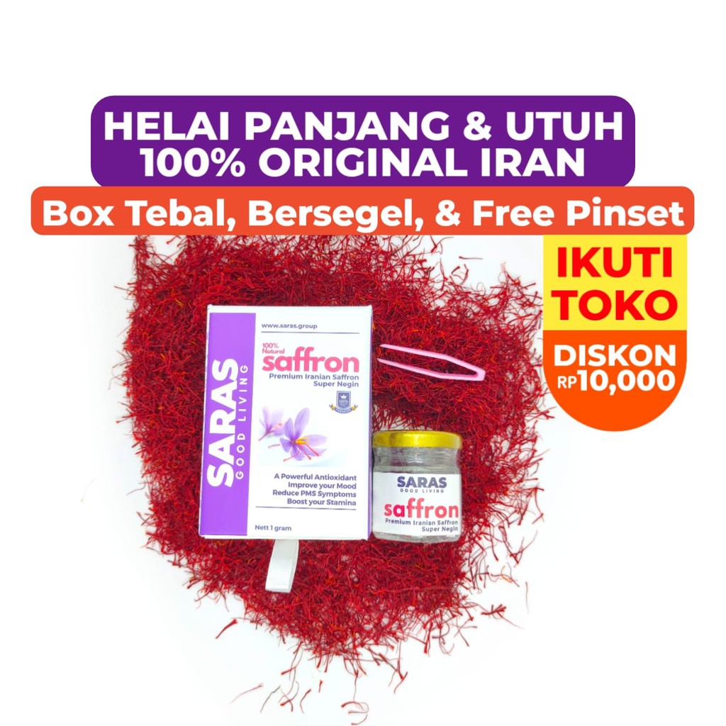 

Saffron Herbal Original 1 Gram KUALITAS PALING TERBAIK & TERTINGGI grade A+