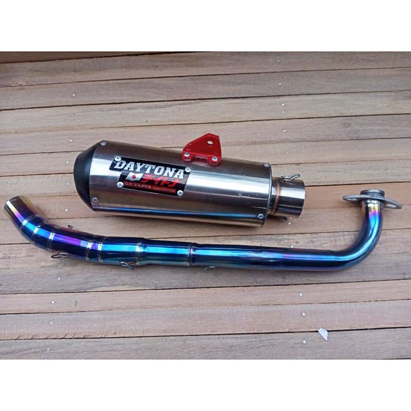 KNALPOT DAYTONA LEHER BLUEMOON (INLET 50) BEAT MIO VARIO AEROX SCOOPY NMAX PCX ADV LEXI GENIO  DLL