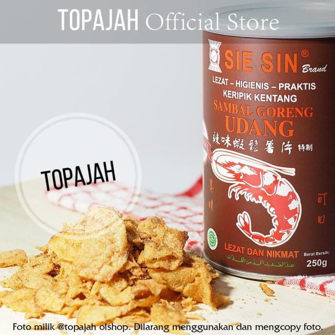 

Keripik Kentang Sambal Goreng Udang”Sie Sin” Kaleng 250Gr