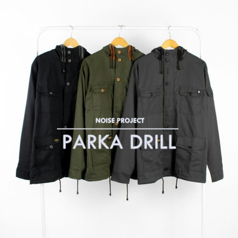 Jaket Parka Drill Noise Jaket Gunung Jaket Outdoor Wolv