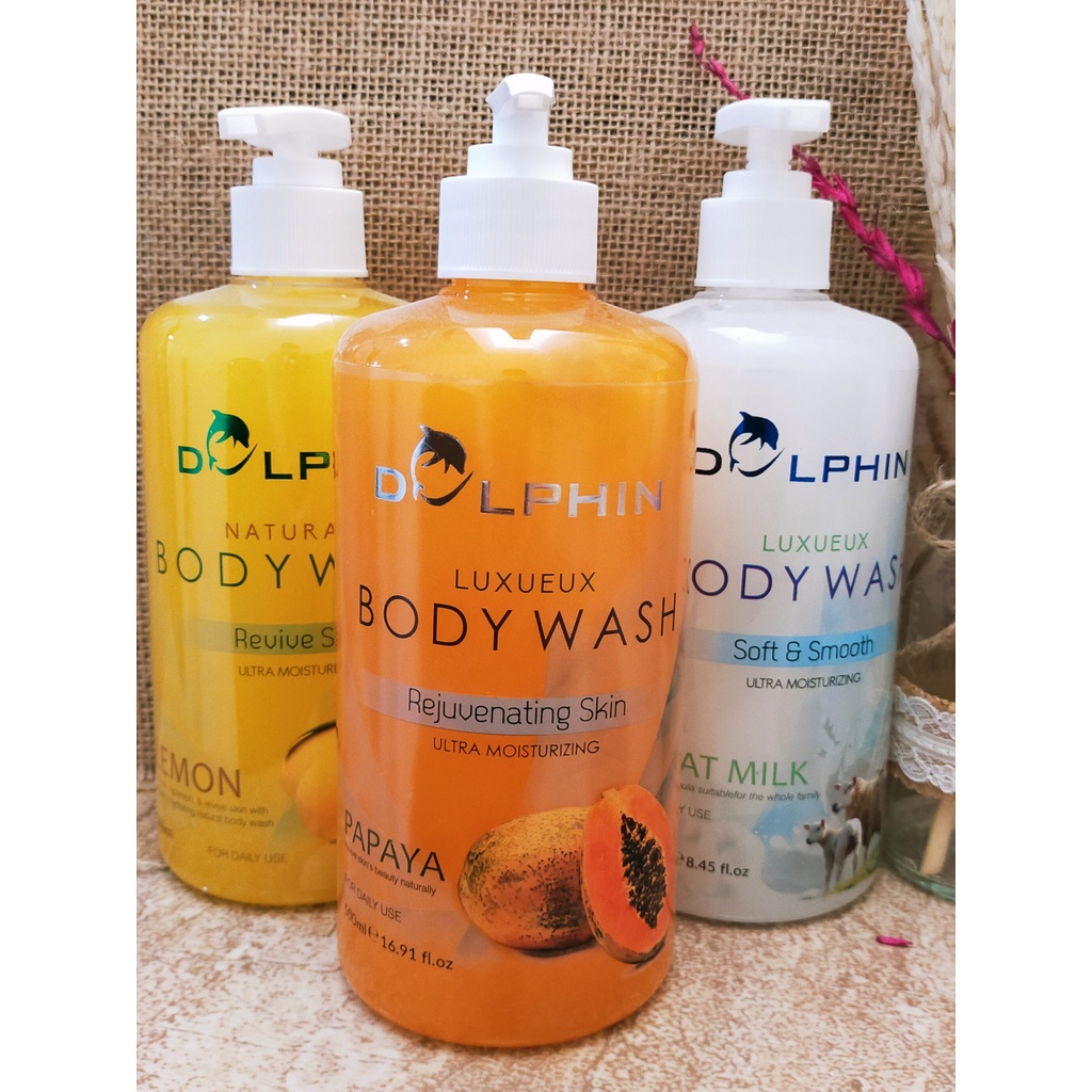 SABUN DOLPHIN PAPAYA 500ML / BODY WASH DOLPHIN 500ML