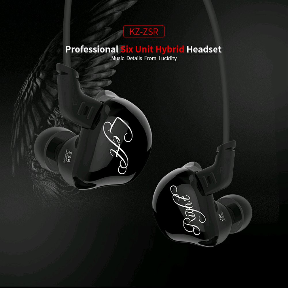 Knowledge Zenith ZSR KZ-ZSR 6 Coil Driver In Earphone