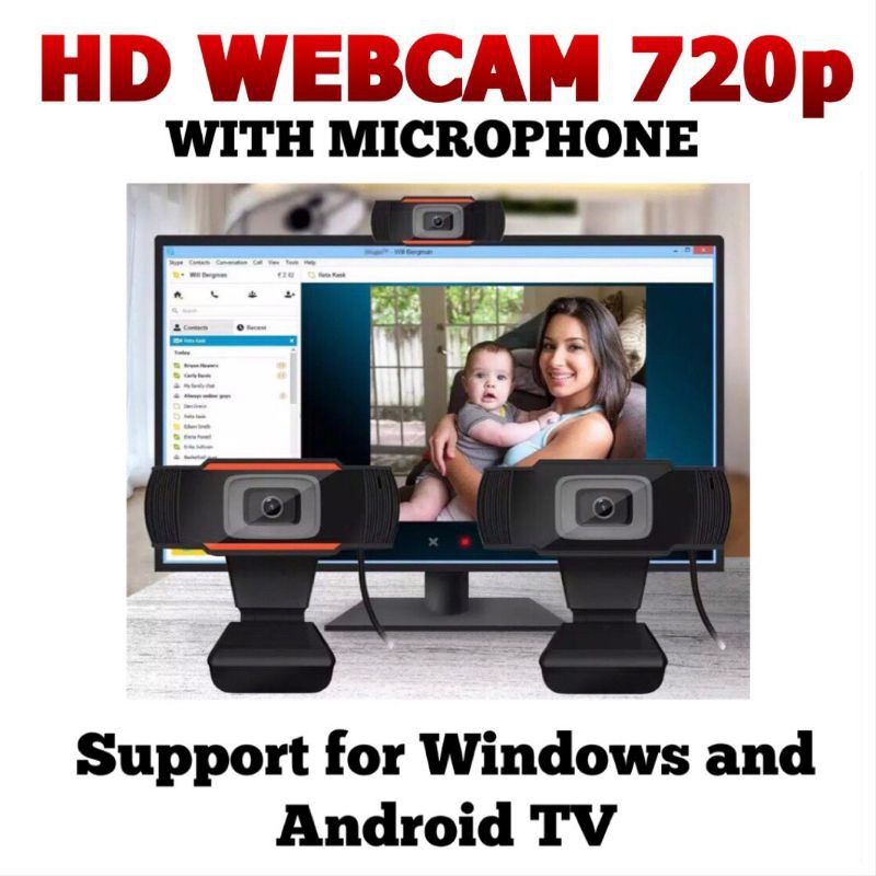 HD WEBCAM 720p With Microphone ( Pengganti Logitech C170, C270, C310 )