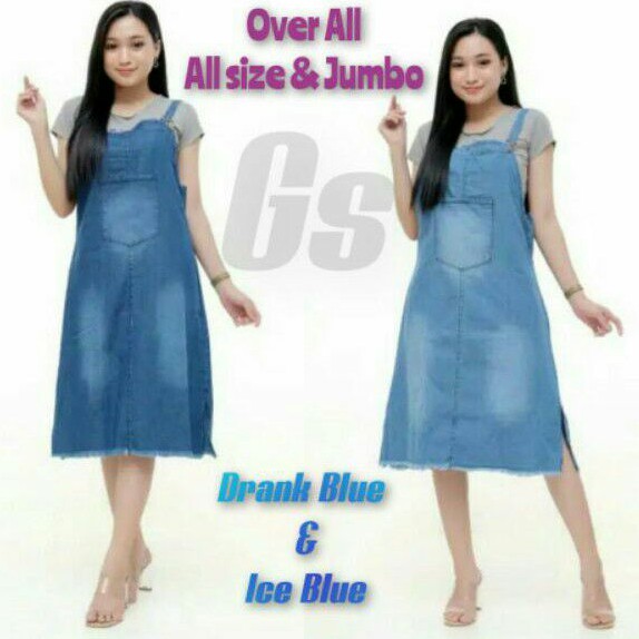 overall jeans wanita/jeans overall/overall dress/overall jumbo