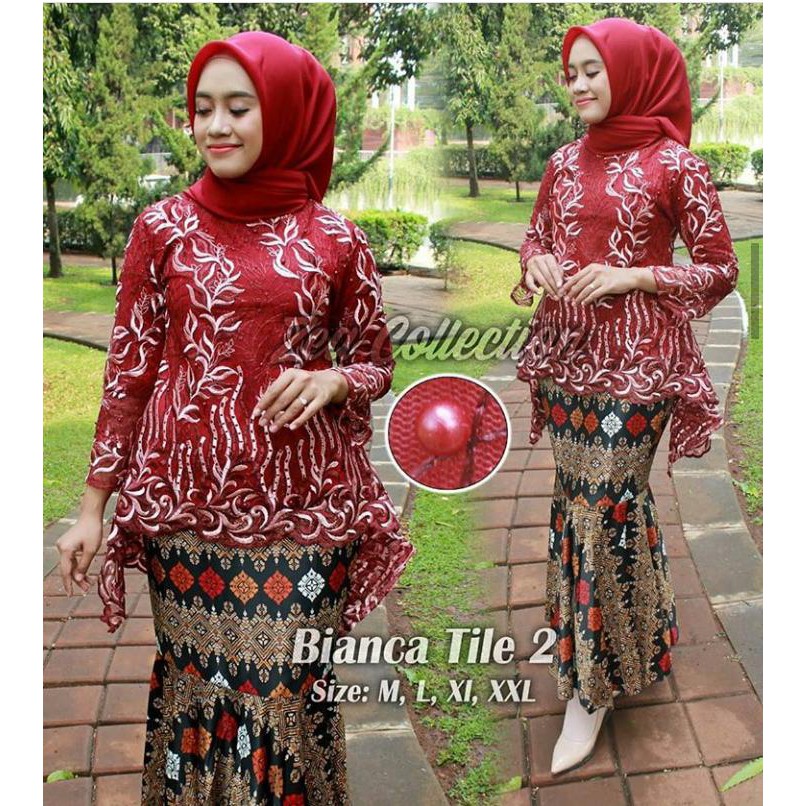 stelan kebaya tille bianca model terbaru new