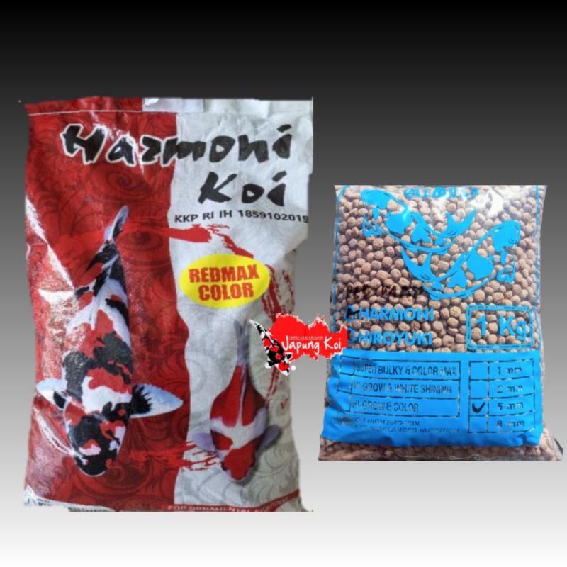 Harmoni koi redmax color repack 1kg size M