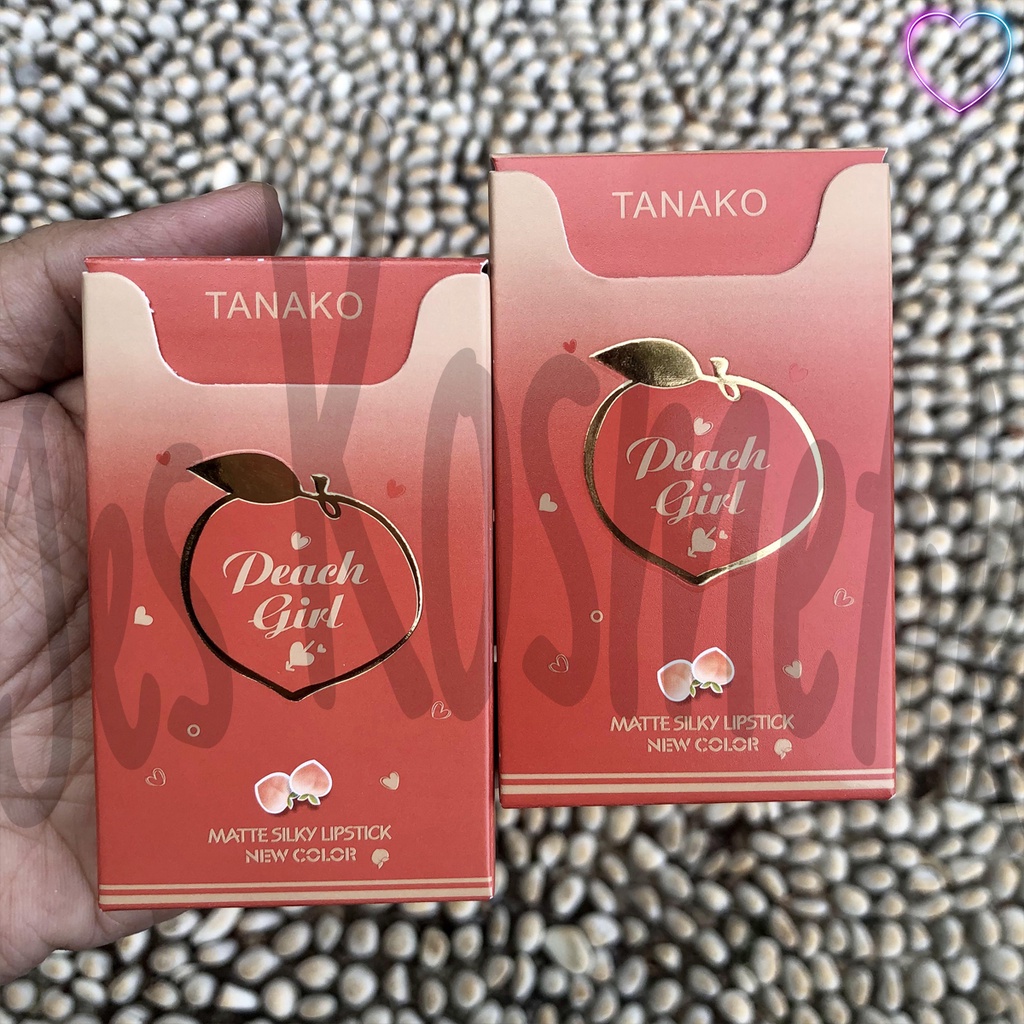 Tanako Lipstik Peach Girl Smoke Cigar 1 Set Isi 4 Pcs / Grosir Kosmetik