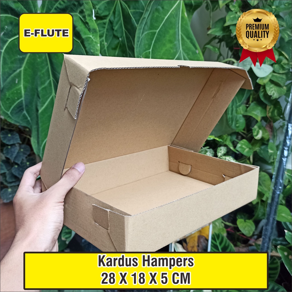 

kardus e-flute 28x18x5,5 cm | box souvenir | box Kado | box makanan