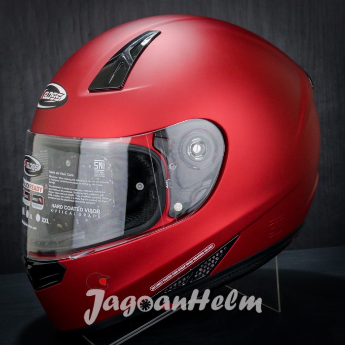 Cargloss Helm Ffck Cr Majestic Red Ff Ck Single Visor Clear Termurah