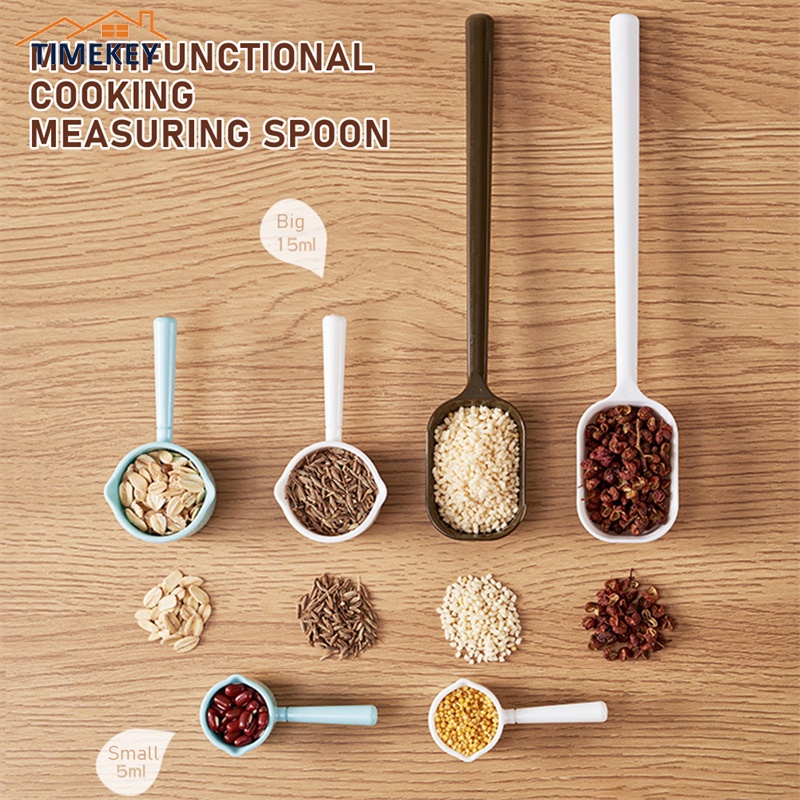 Tk 2pcs Sendok Takar Gagang Panjang Bahan Plastik Food Grade Reusable Untuk Kopi / Teh / Susu Bubuk