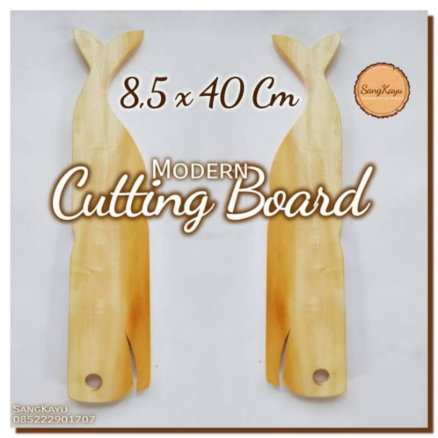 Modern Cutting Board 8,5x40Cm Talenan kayu unik gaya modern rustic 02