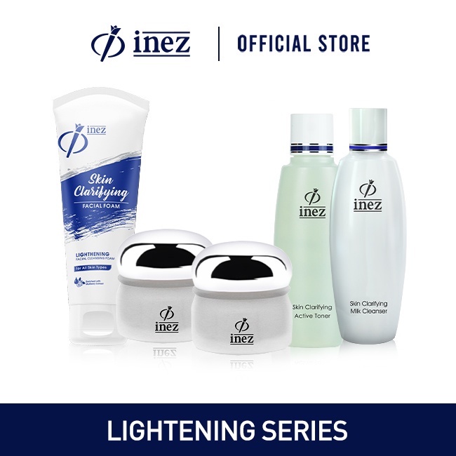 INEZ Skin clarifying Lightening Series toner face foam milk cleanser cream siang malam