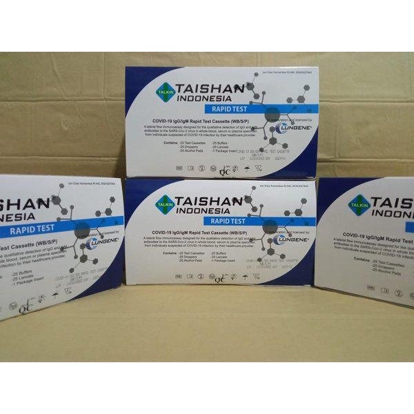 ANTIGEN Swab Alat Rapid Test 100% ORI 1 Box 25 SET - Taishan BIRU
