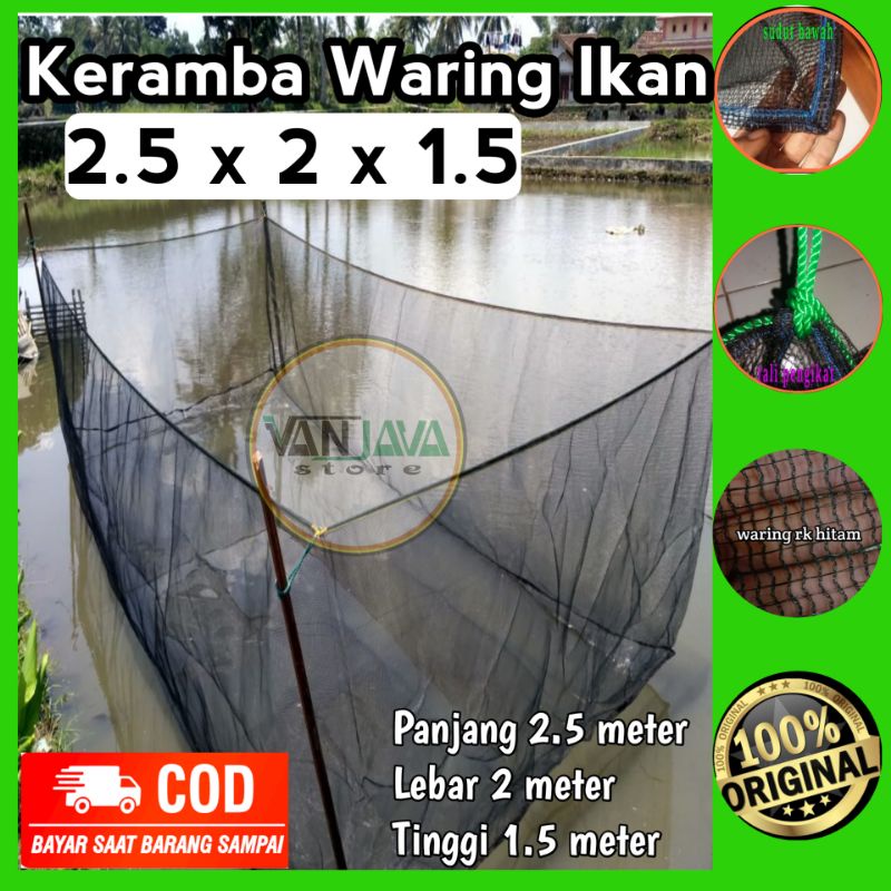 karamba ikan keramba kotak ikan hapa 2.5x2x1.5 waring keramba ikan murah