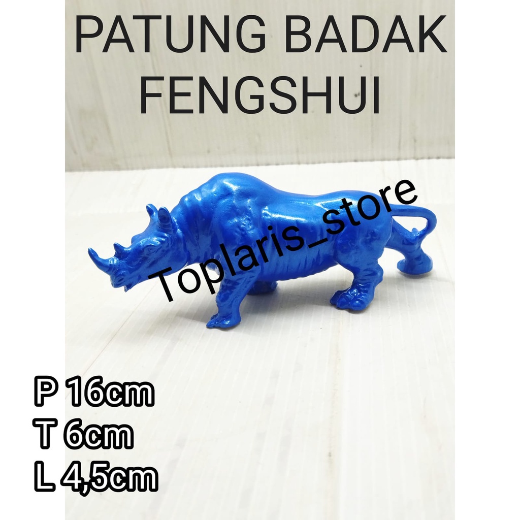 Patung Badak Biru Fengshui