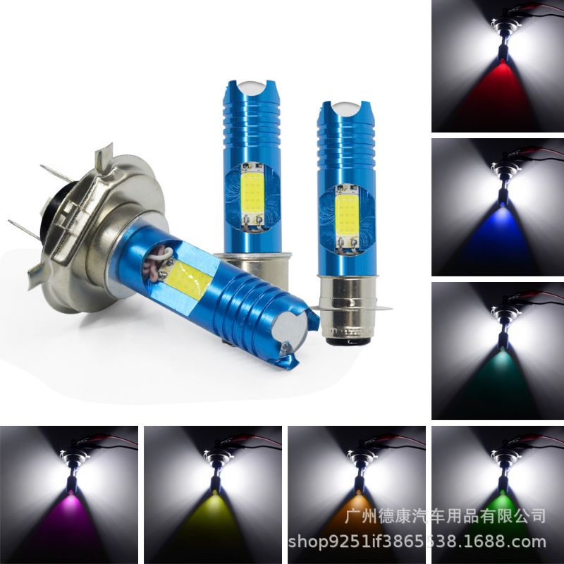 LAMPU MOTOR LED M11G H4 DAN P15D SENJA BIRU