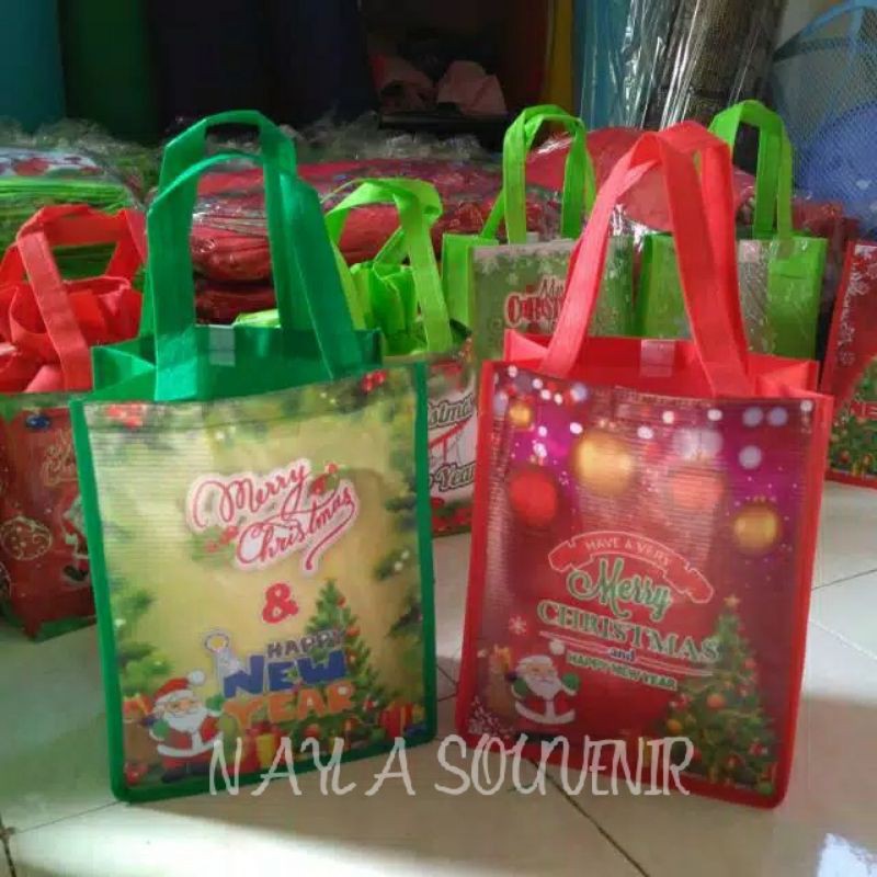 

tas souvenir parcel natal/tas bingkisan natal dan tahun baru