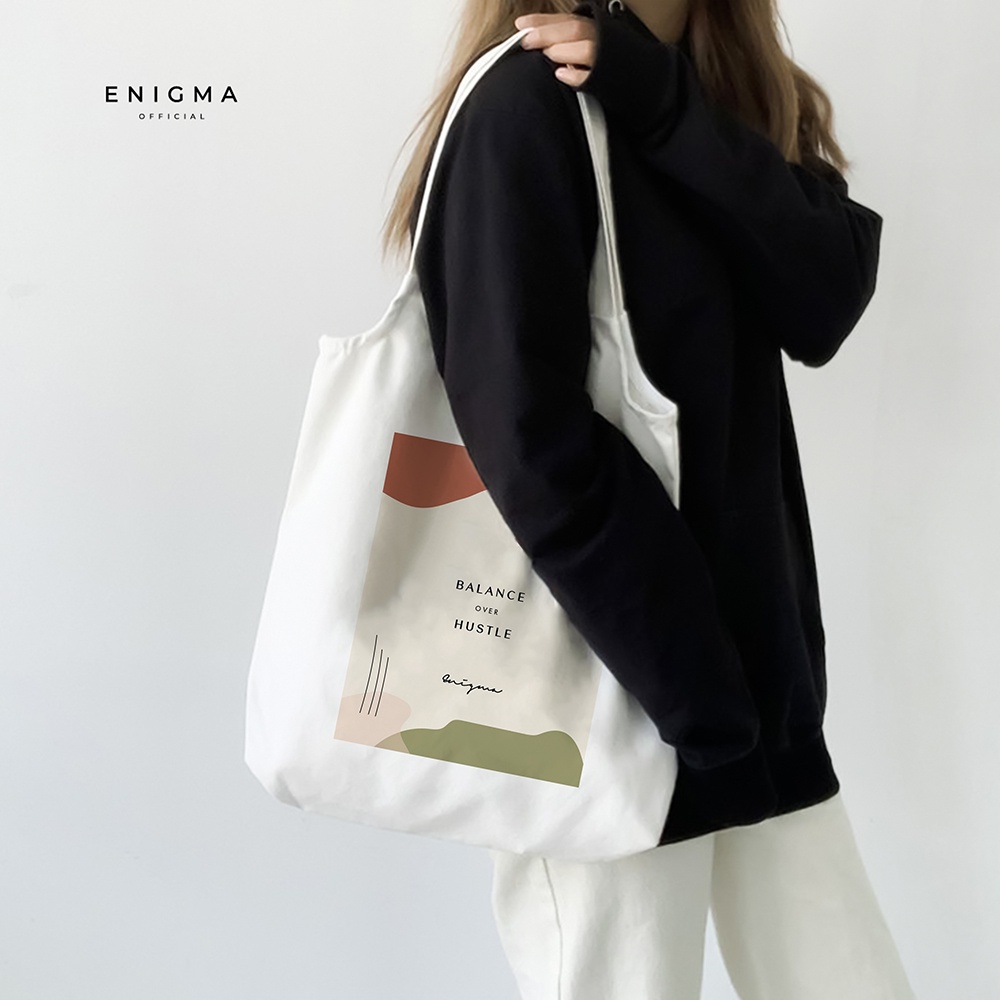 TERBARU TOTEBAG KANVAS PREMIUM ENIGMA TAS WANITA TOTE BAG WANITA TOTEBAG AESTHETIC