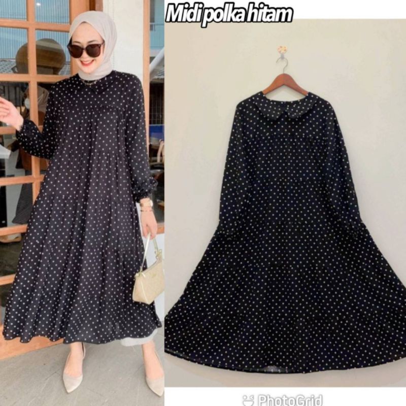 Daster Ghina Midi Homey Dress Fenominal Kekinian Baju Wanita Viral