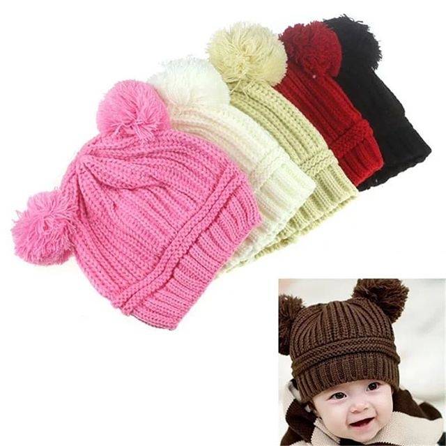 Topi rajut lucu Topi kuping panda Topi bayi wool Topi wool anak