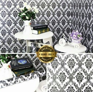 Wallpaper Dinding Batik Hitam Silver | Shopee Indonesia